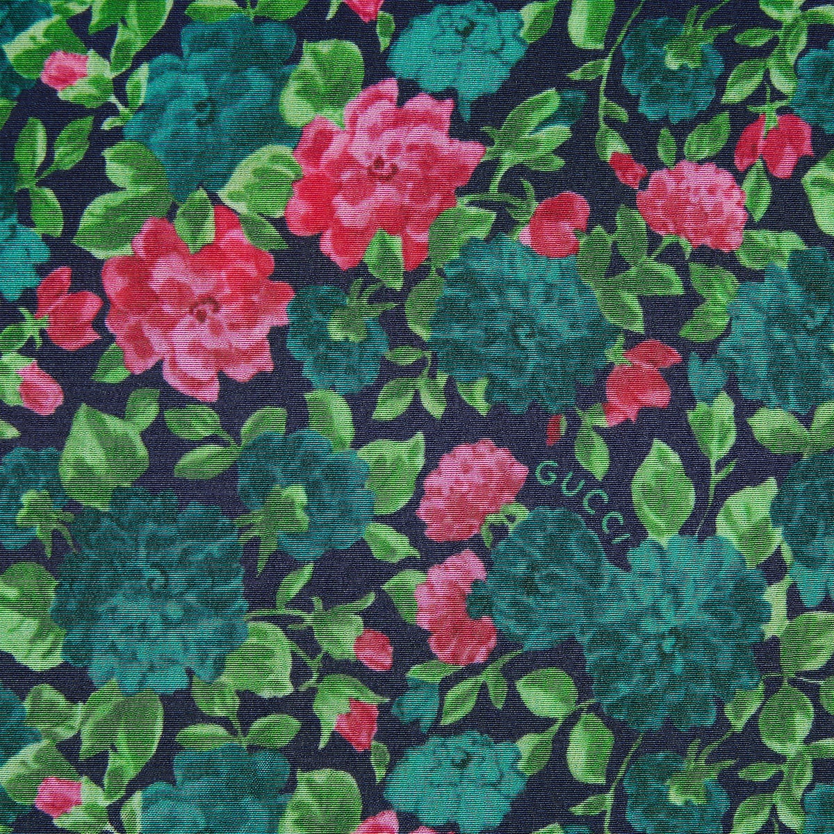 Floral print silk evening dress - 7