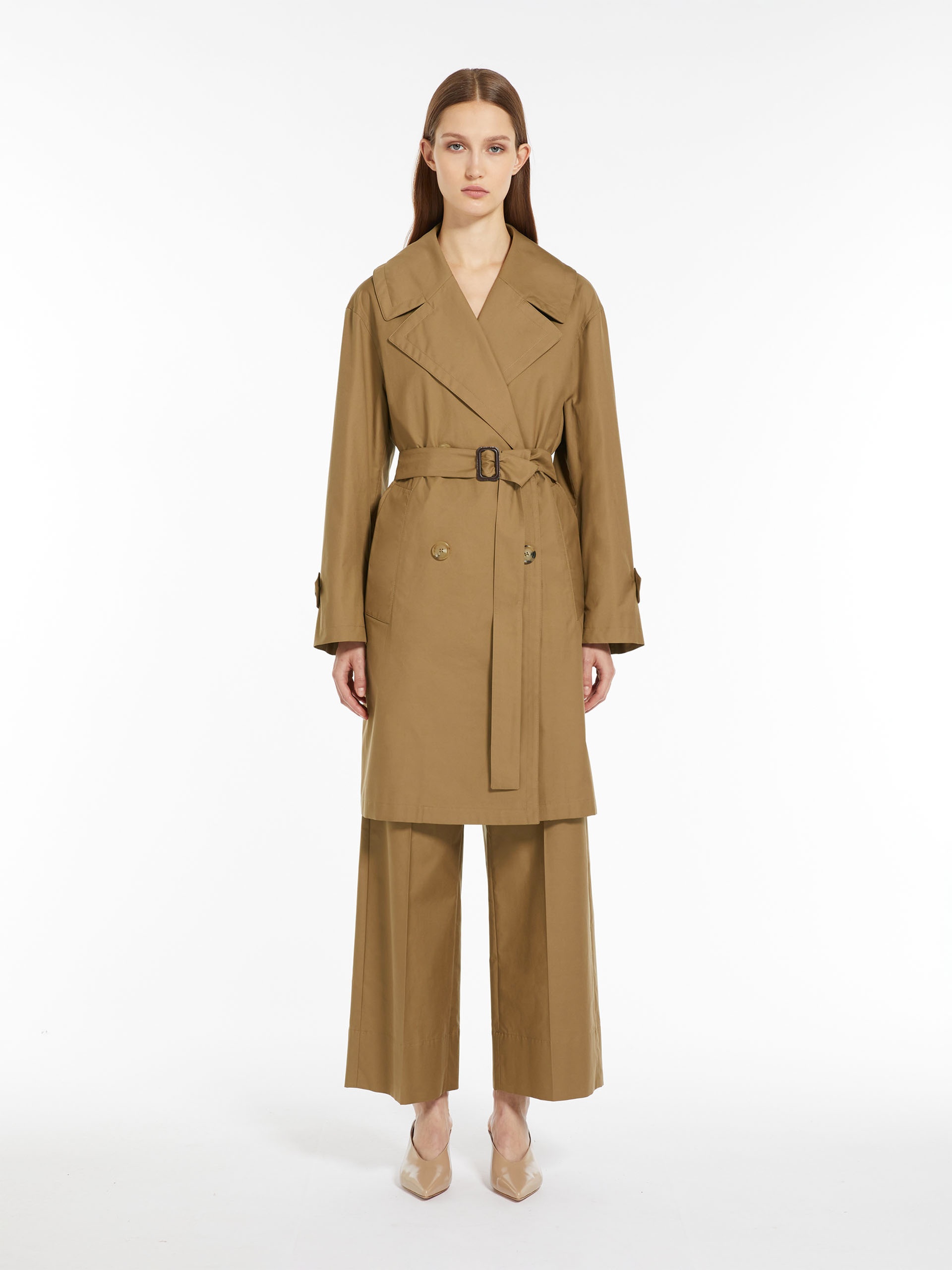 VTRENCH Oversized trench coat in water-resistant cotton twill - 3