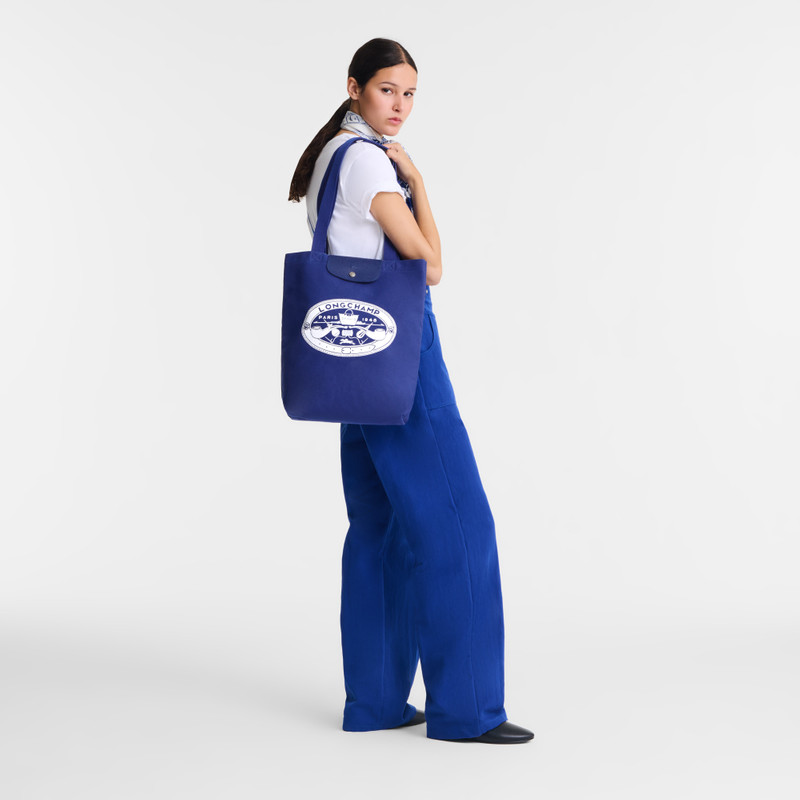Longchamp Le Pliage Collection M Tote bag Cobalt - Canvas outlook