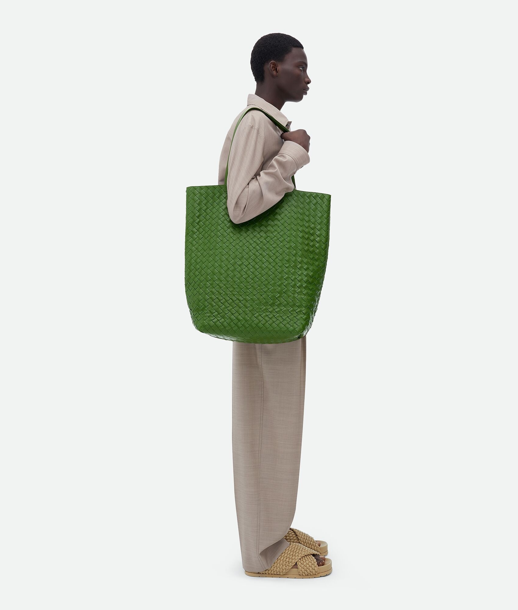 large classic intrecciato tote bag - 5