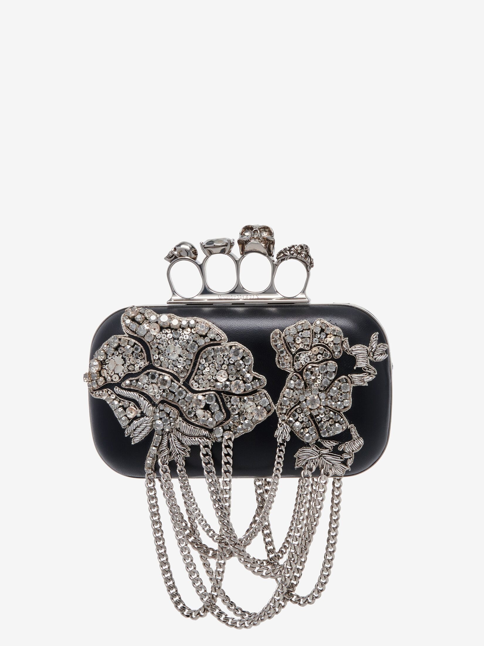 Women's Knuckle Clutch in Black - 1