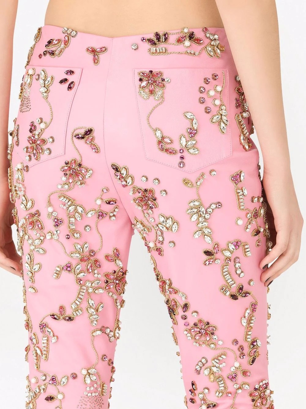 embellished leather trousers - 5