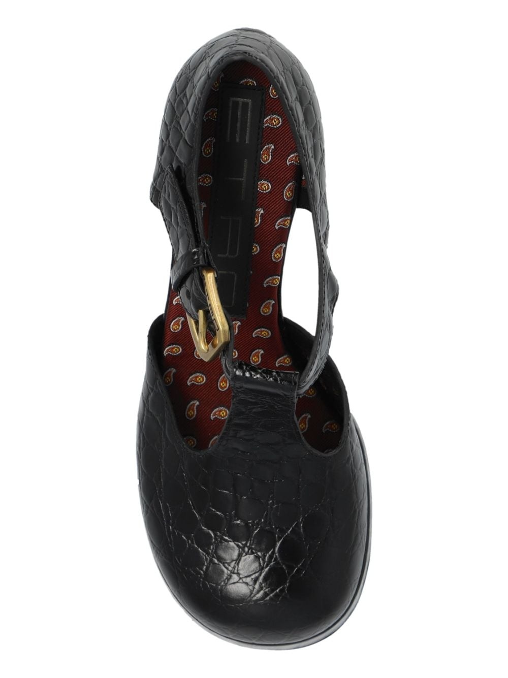 110mm crocodile-embossed platform pumps - 6