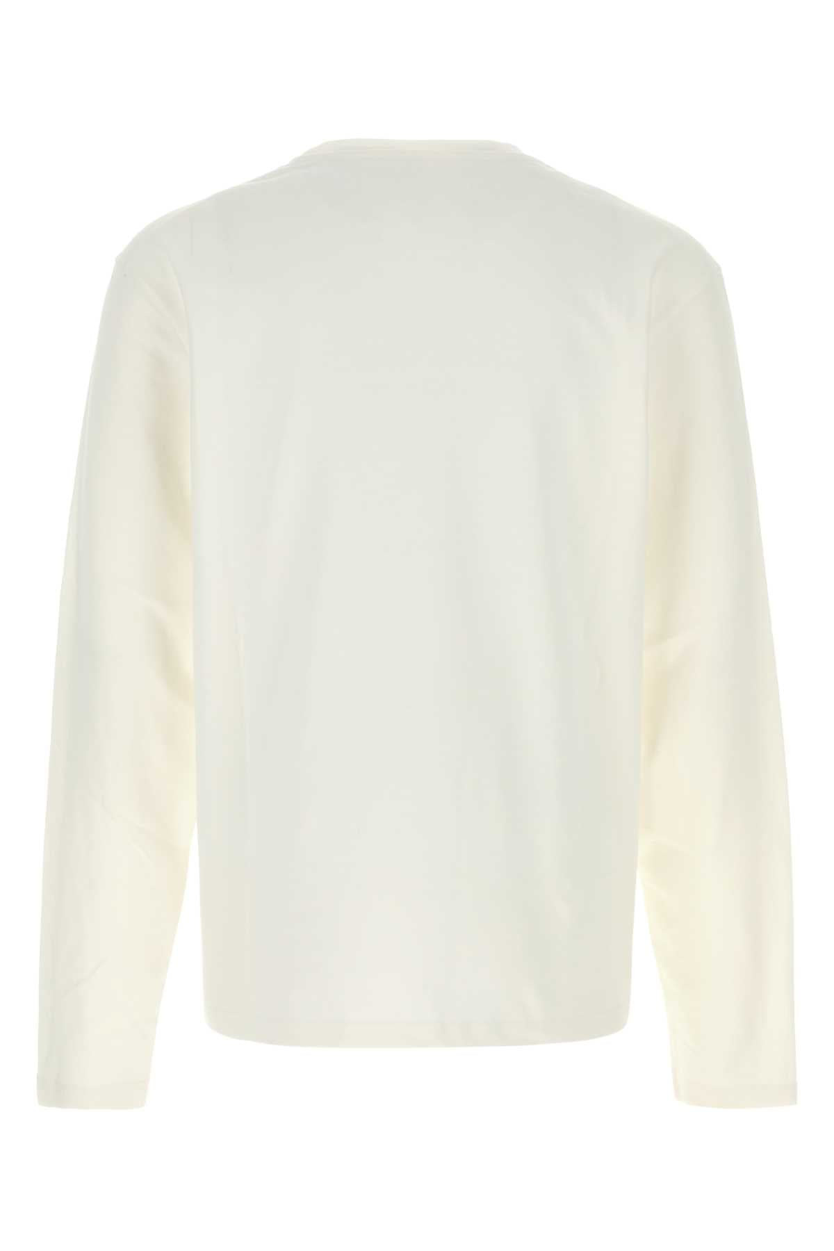 Jil Sander Men White Cotton T-Shirt - 2