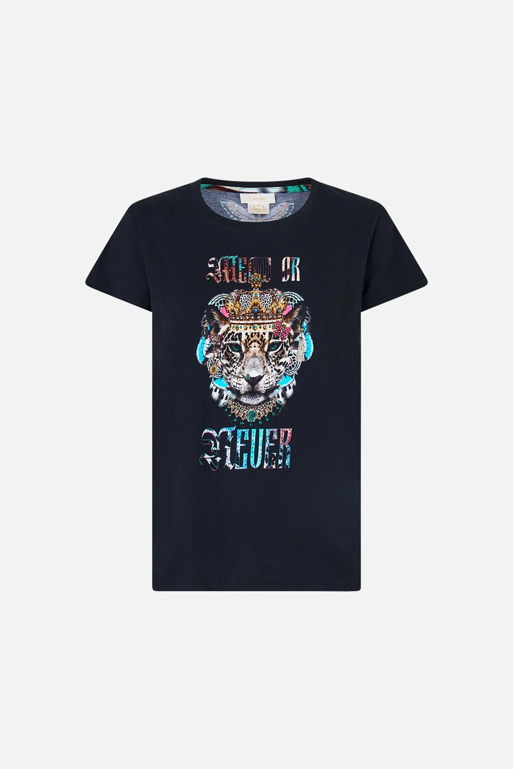 SLIM FIT ROUND NECK T-SHIRT BUTTERFLY BOHEMIA - 1