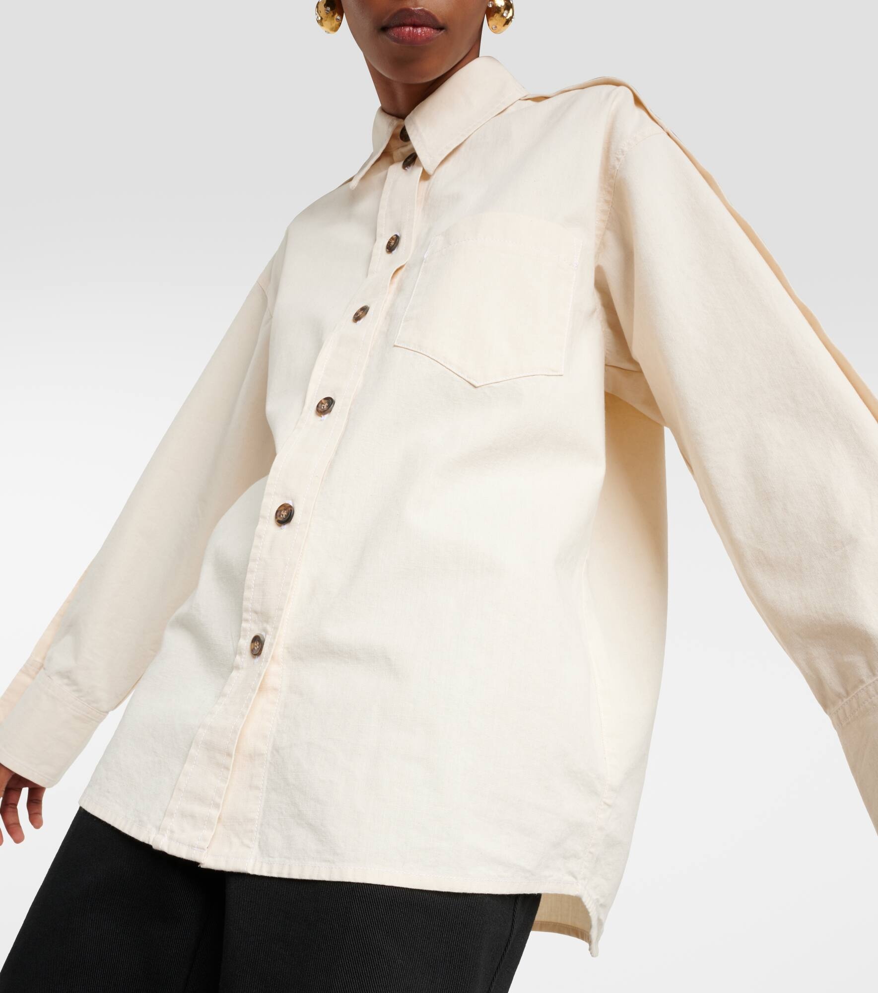 Oversized cotton shirt - 6