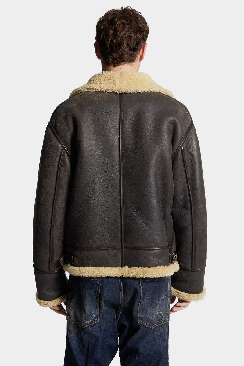 SHEARLING AVIATOR JACKET - 4