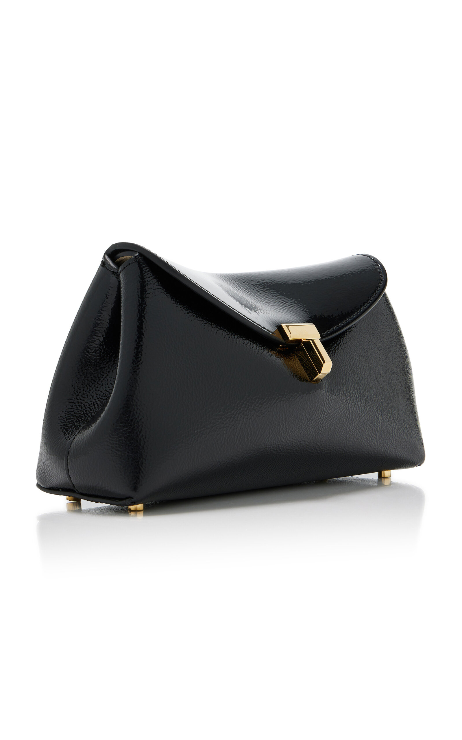 Mini T-lock Naplack Clutch black - 4