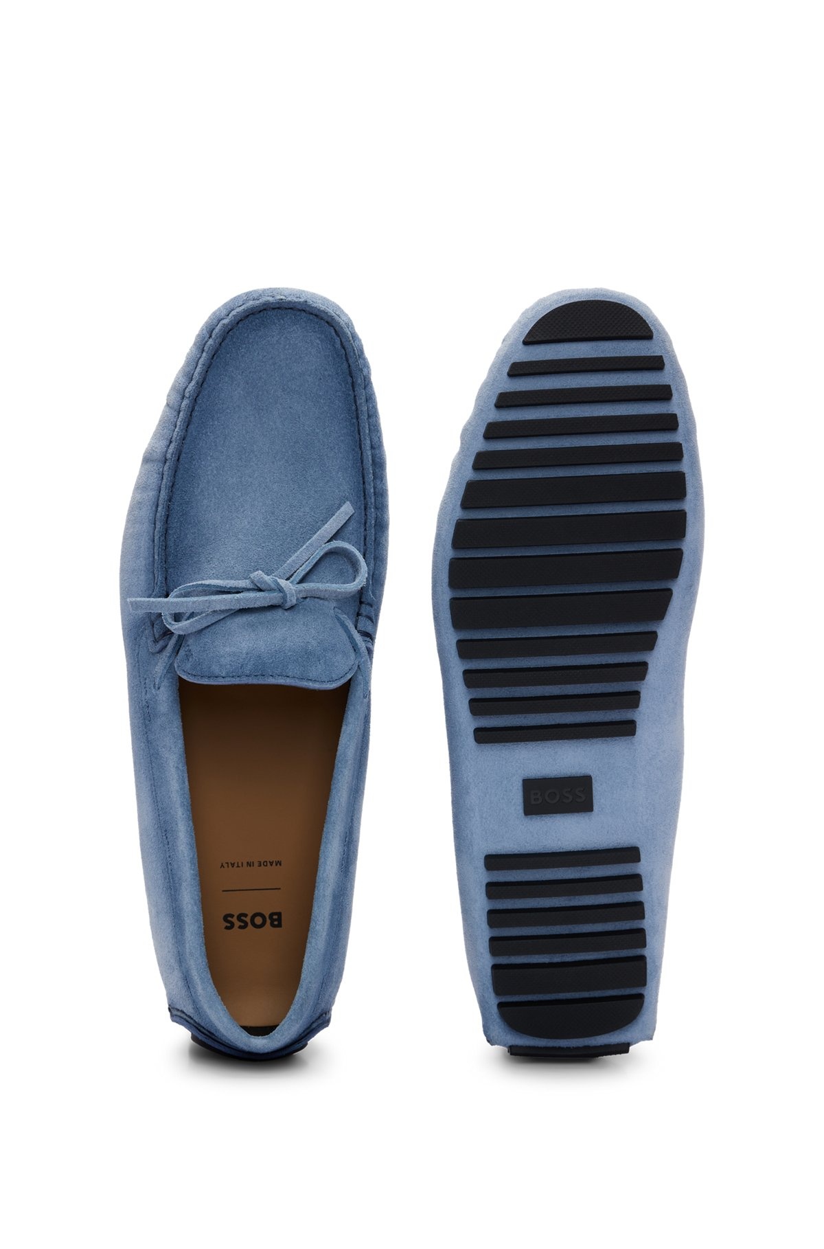 SUEDE MOCCASINS WITH BUCKLED UPPER STRAP - 4
