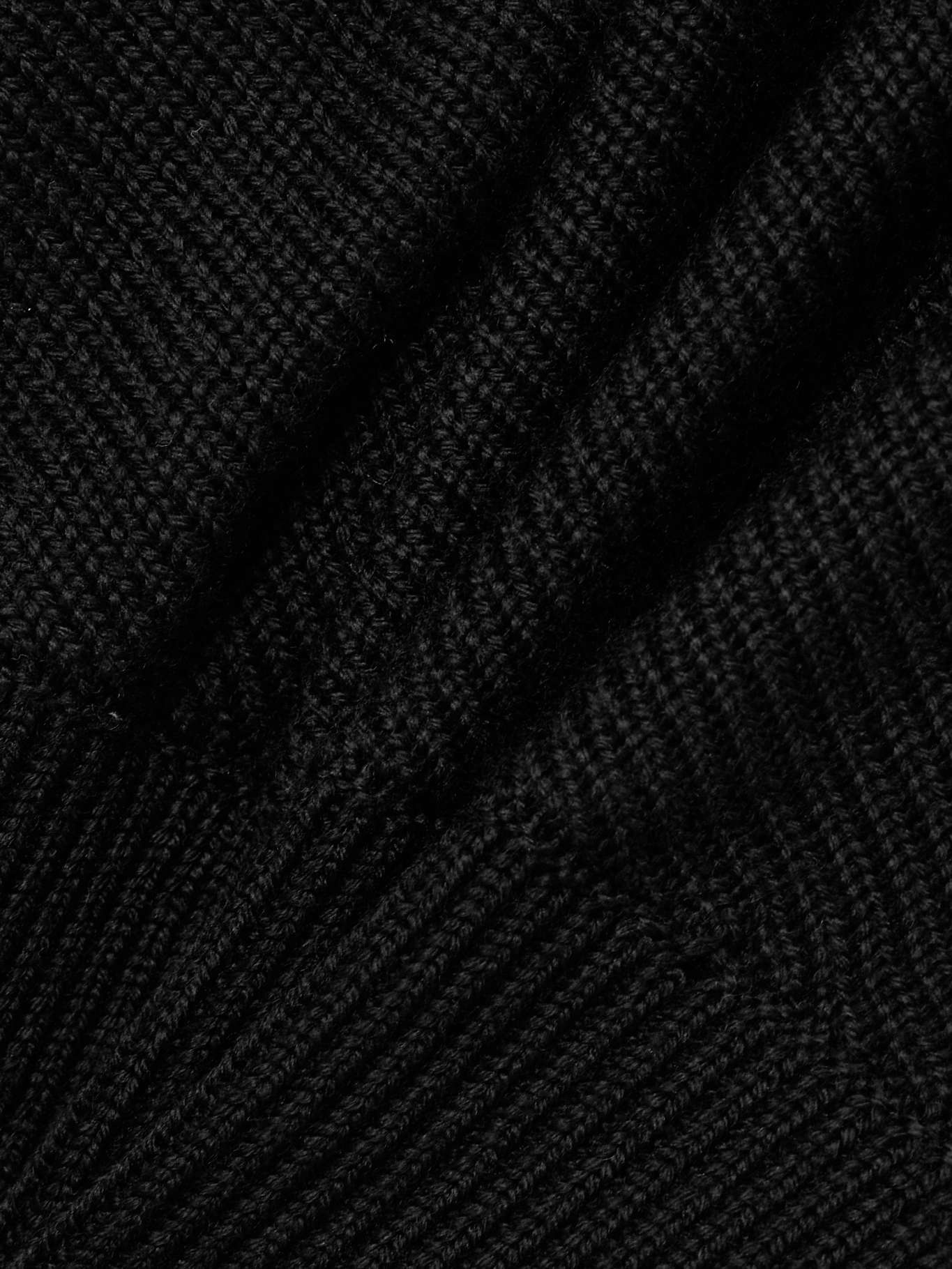 One-sleeve asymmetric knitted wool midi dress - 4