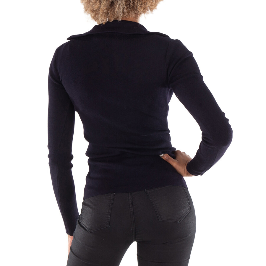 Victoria Beckham Half Zip High Neck Sweater - 3