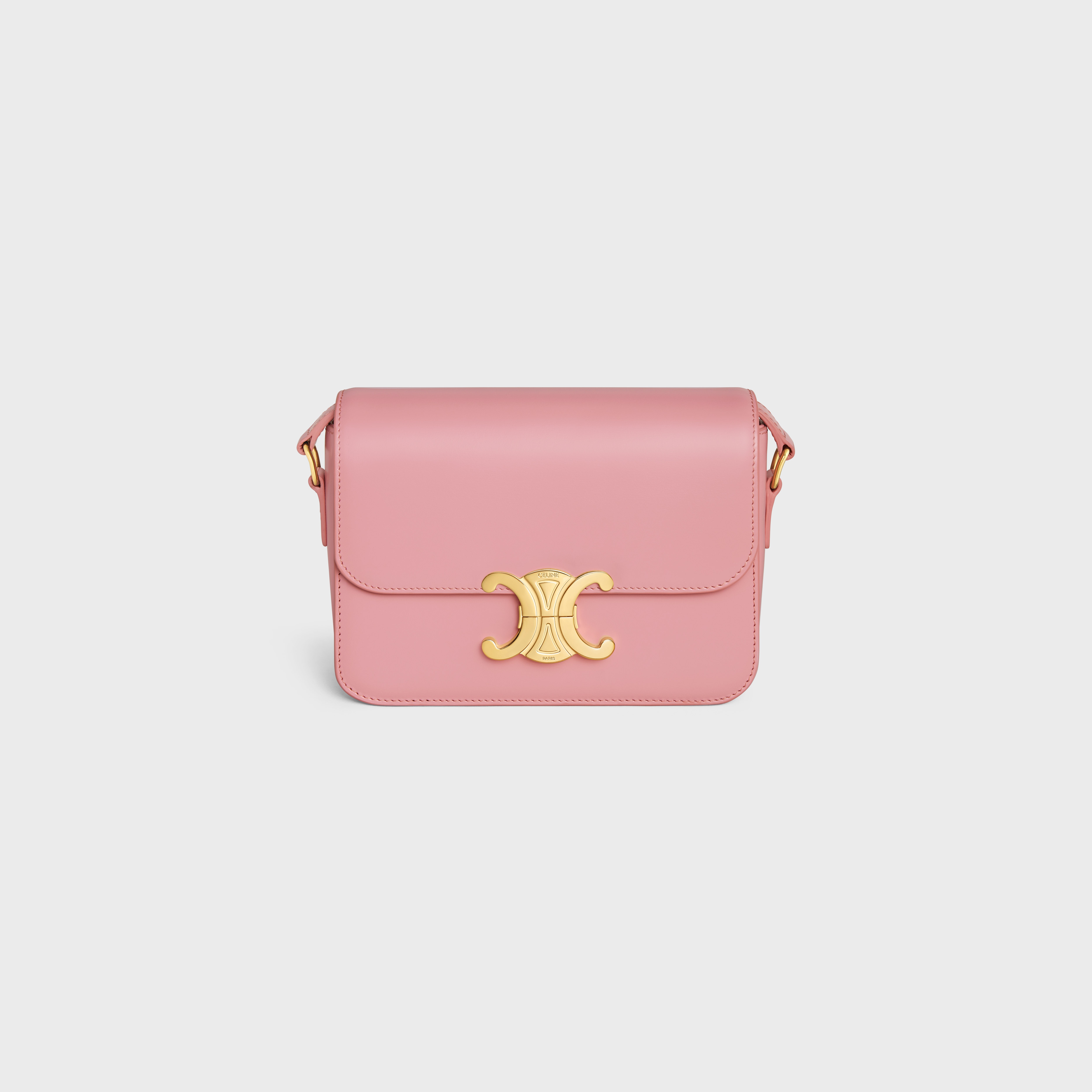 CELINE Teen Triomphe Bag in shiny calfskin | REVERSIBLE