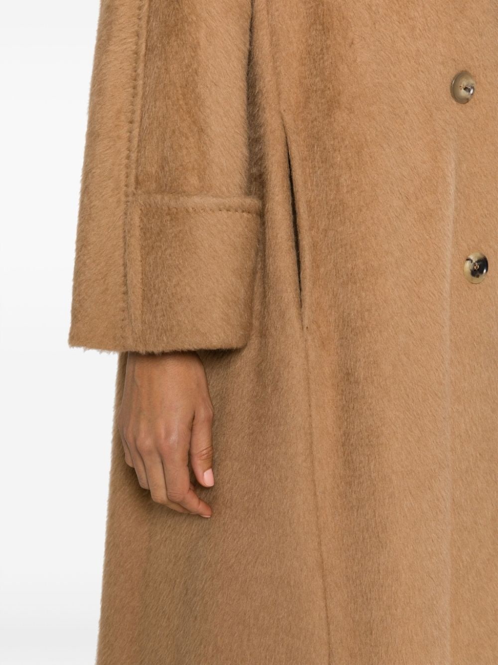 double-breasted long coat - 5