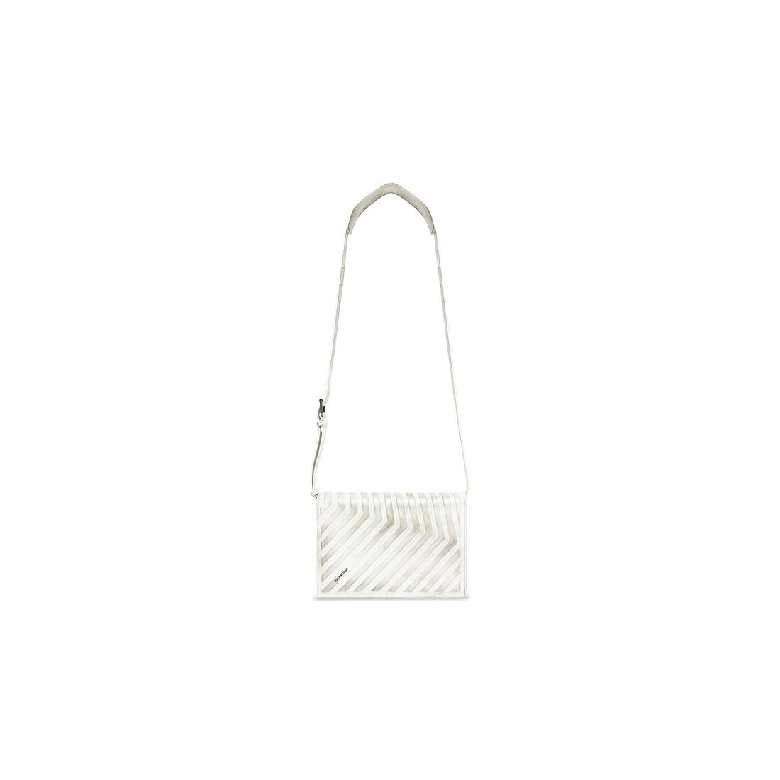 BALENCIAGA Men's Car Flap Bag With Strap Dirty Effect in White