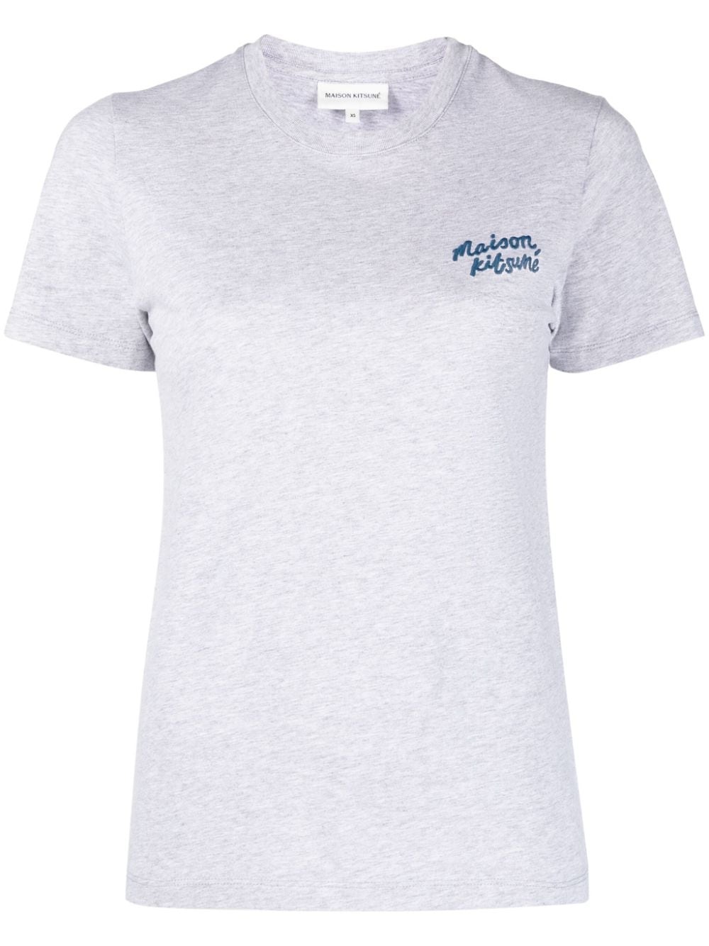 logo-embroidered cotton T-shirt - 1