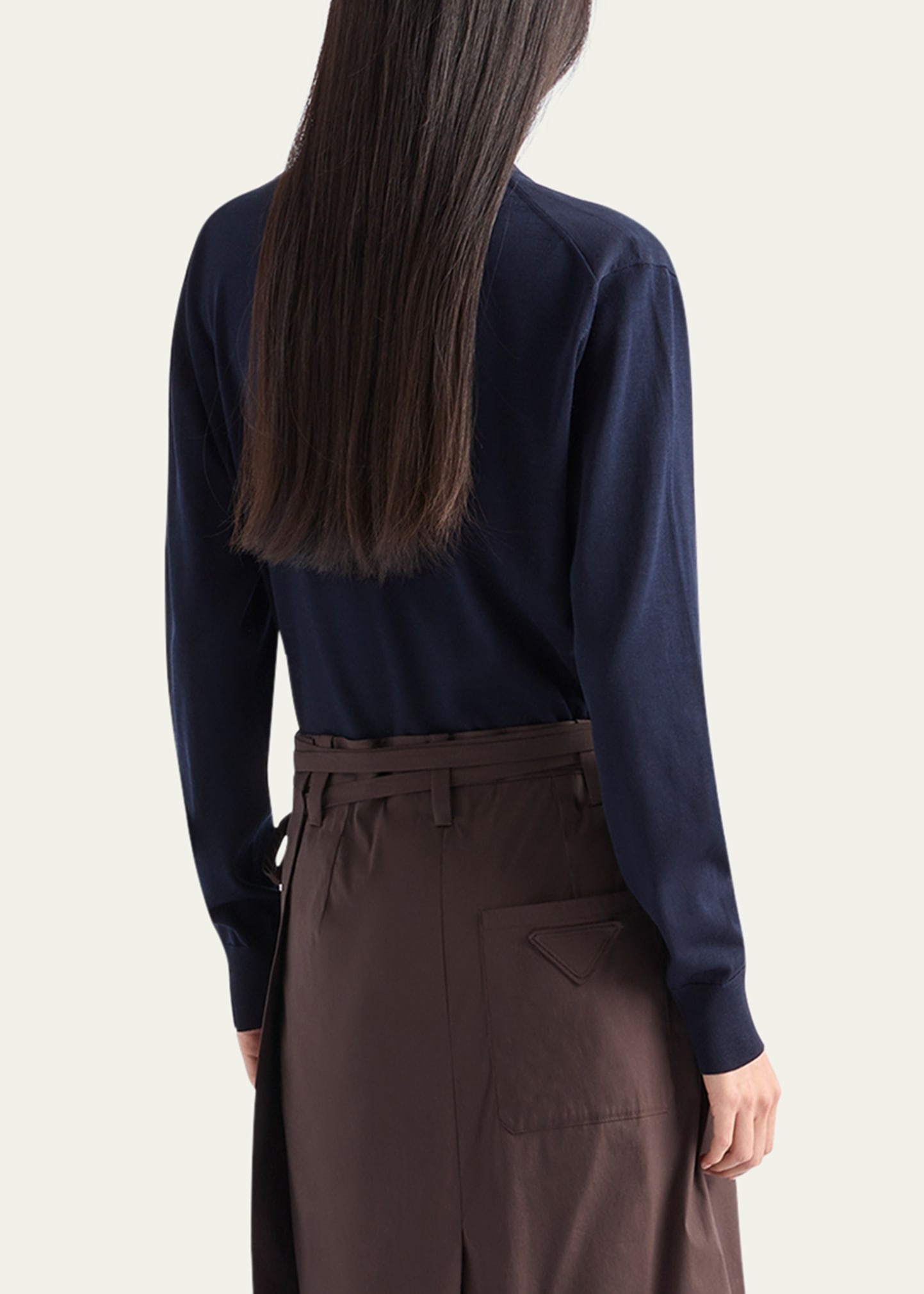 Cotton V-Neck Cardigan - 3