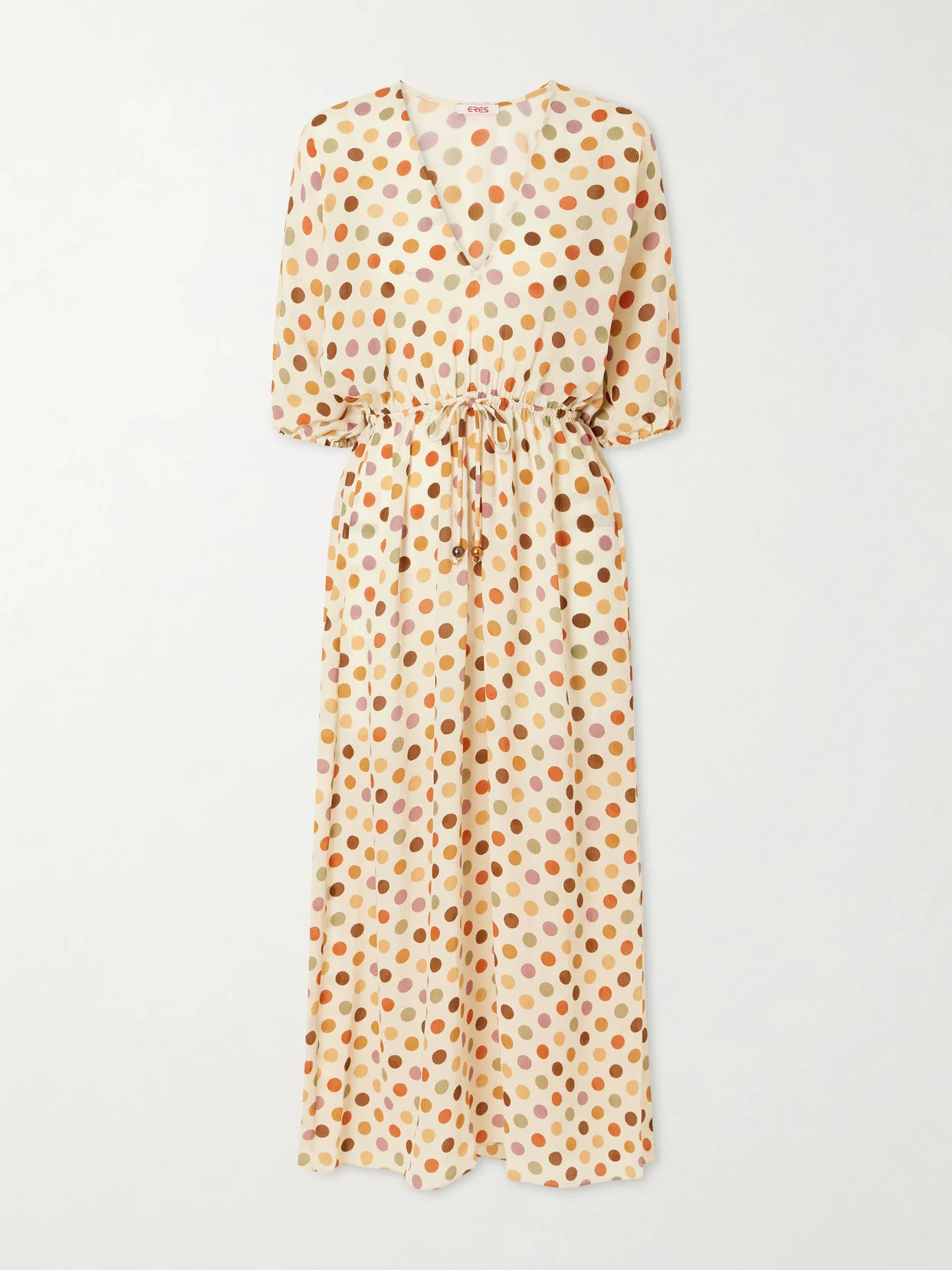 Unexpected Polka-dot Silk-muslin Coverup - 1