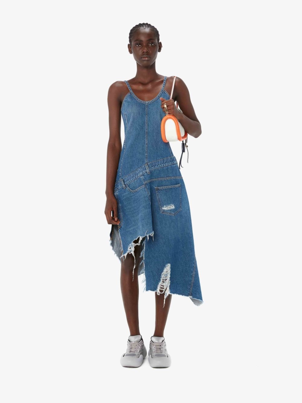 DISTRESSED DENIM CAMISOLE DRESS - 2