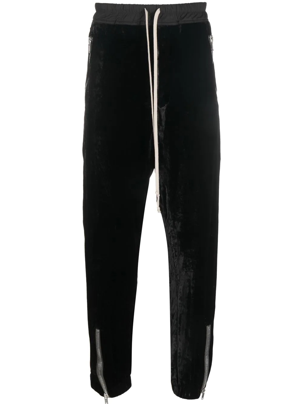 velvet-effect track pants - 1