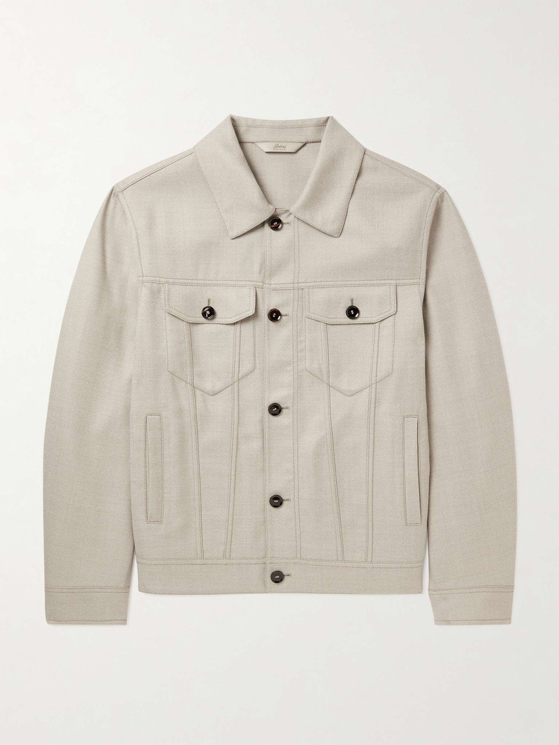 Wool-Blend Trucker Jacket - 1