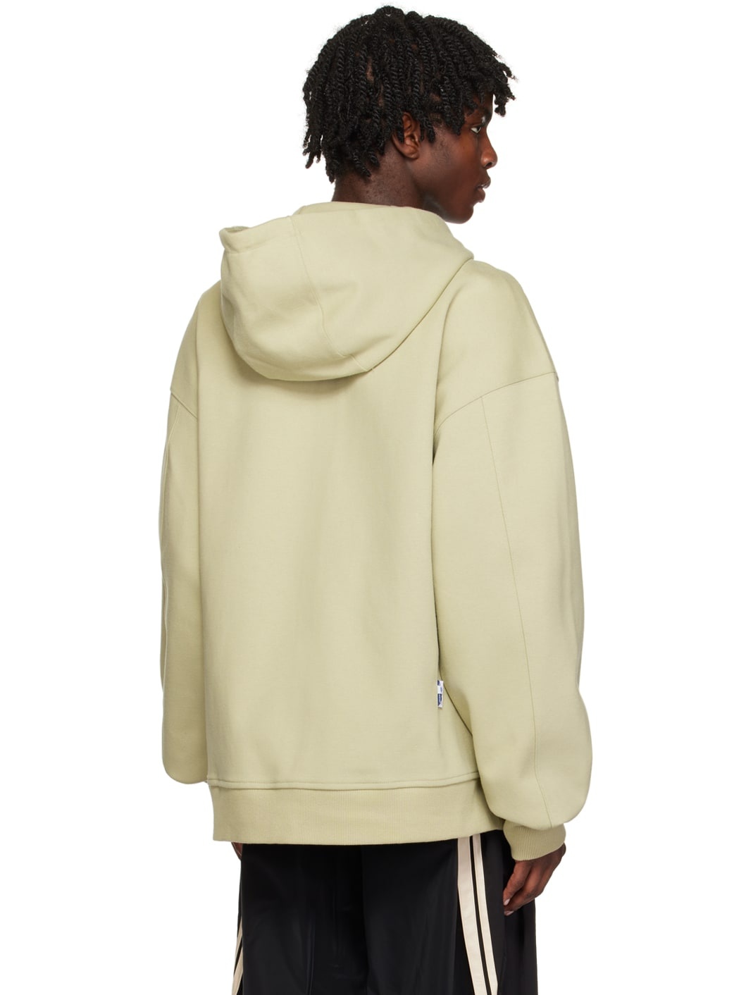 ADER error Khaki Twin Heart Hoodie | REVERSIBLE