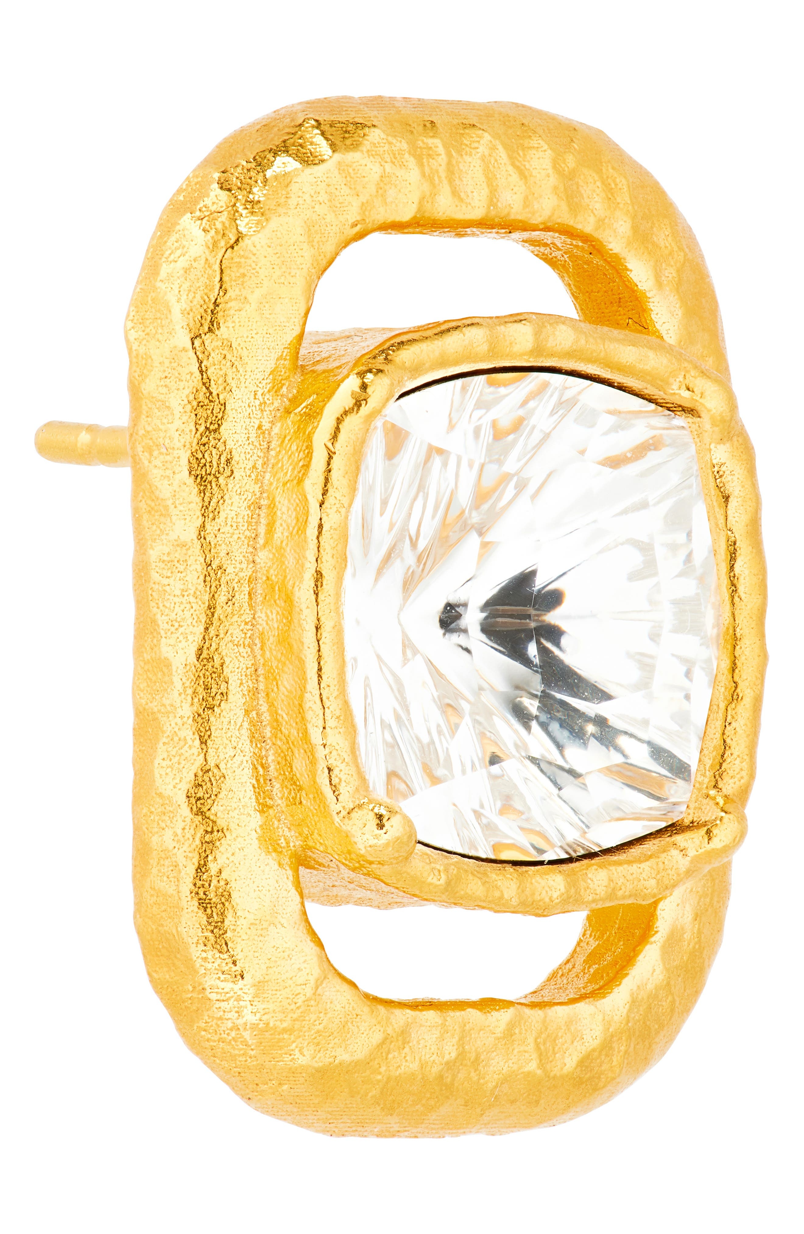 Oscar de la Renta Rectangle Crystal Stud Earrings at Nordstrom - 6