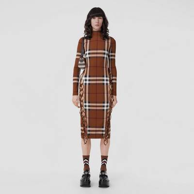 Burberry Check Stretch Jersey Side-tie Dress outlook