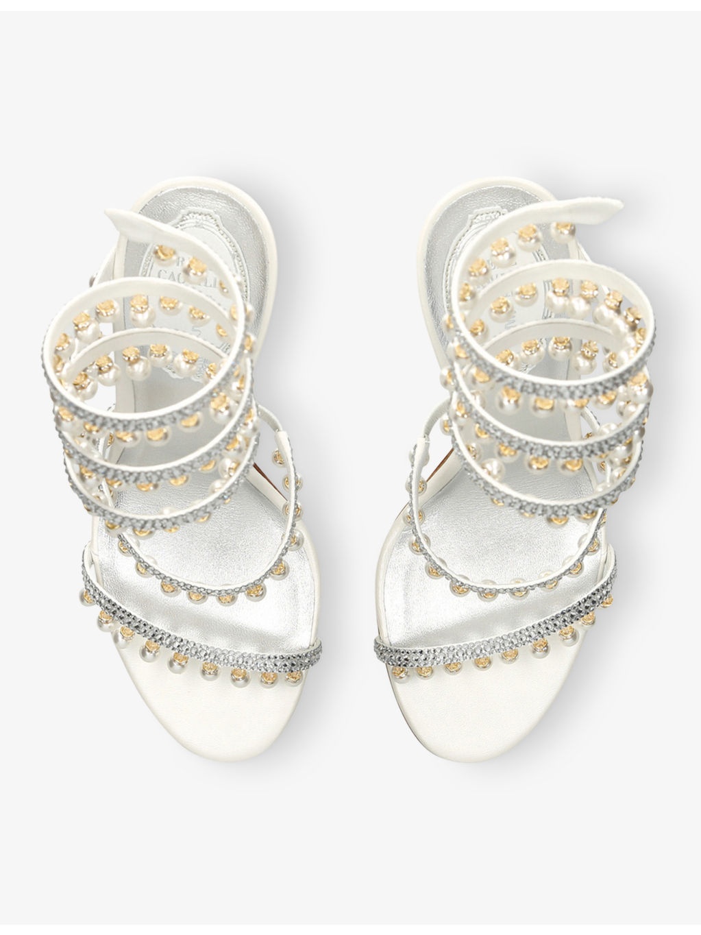 Chandelier Pearl 105 Leather Heeled Sandals - 4