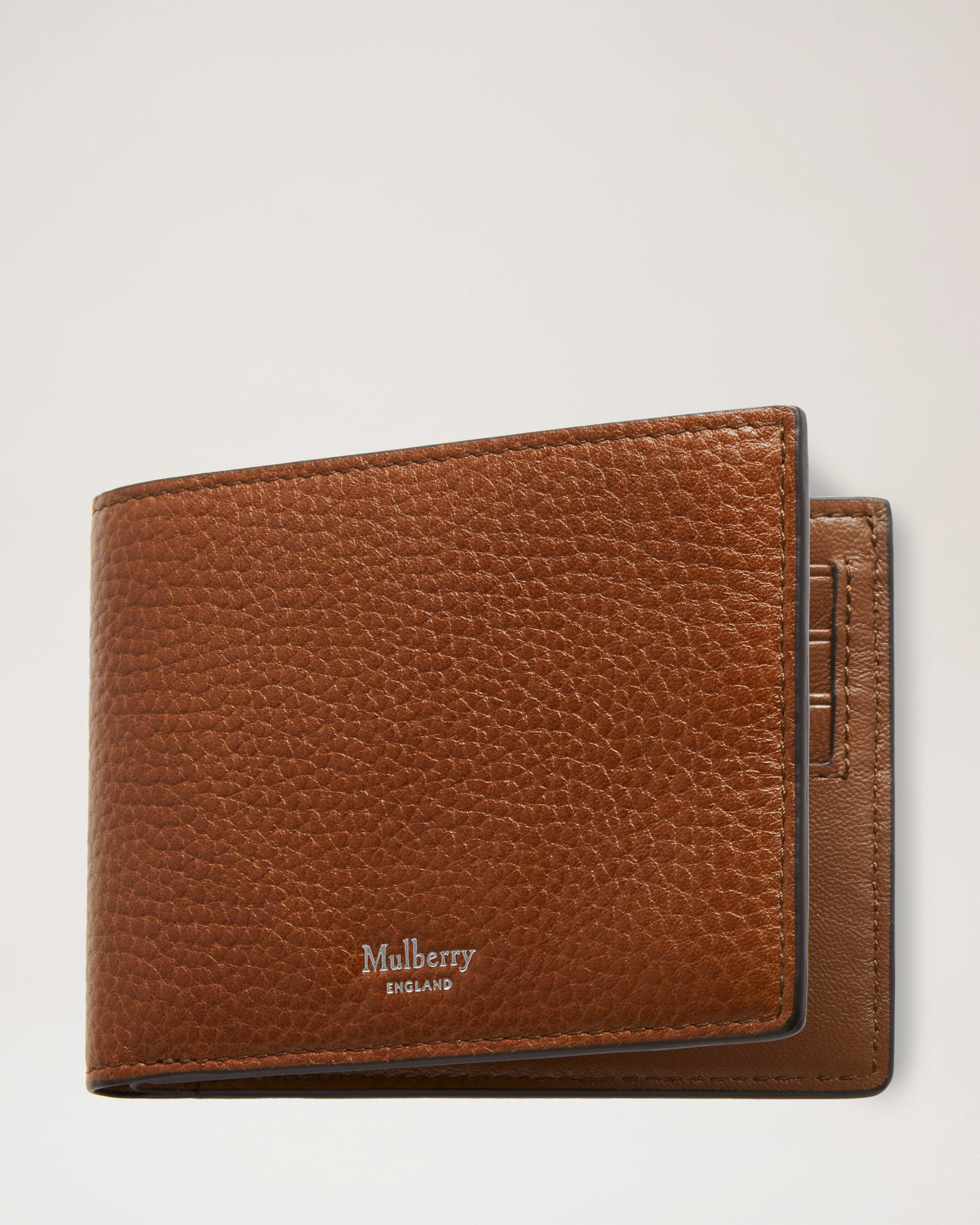 8 Card Wallet Oak Small Classic Grain Leather - 1