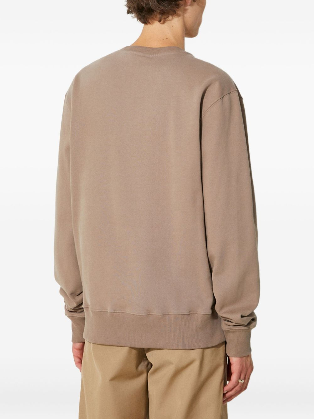 embroidered-patch cotton sweatshirt - 4