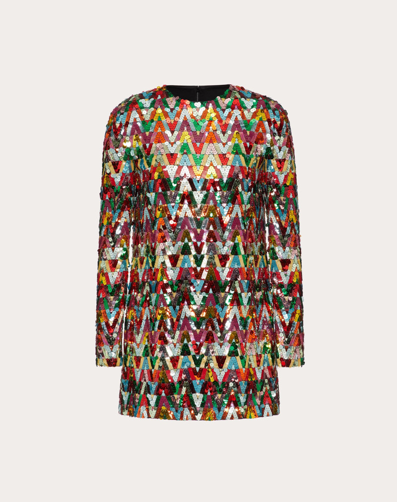 EMBROIDERED CHIFFON DRESS 1
