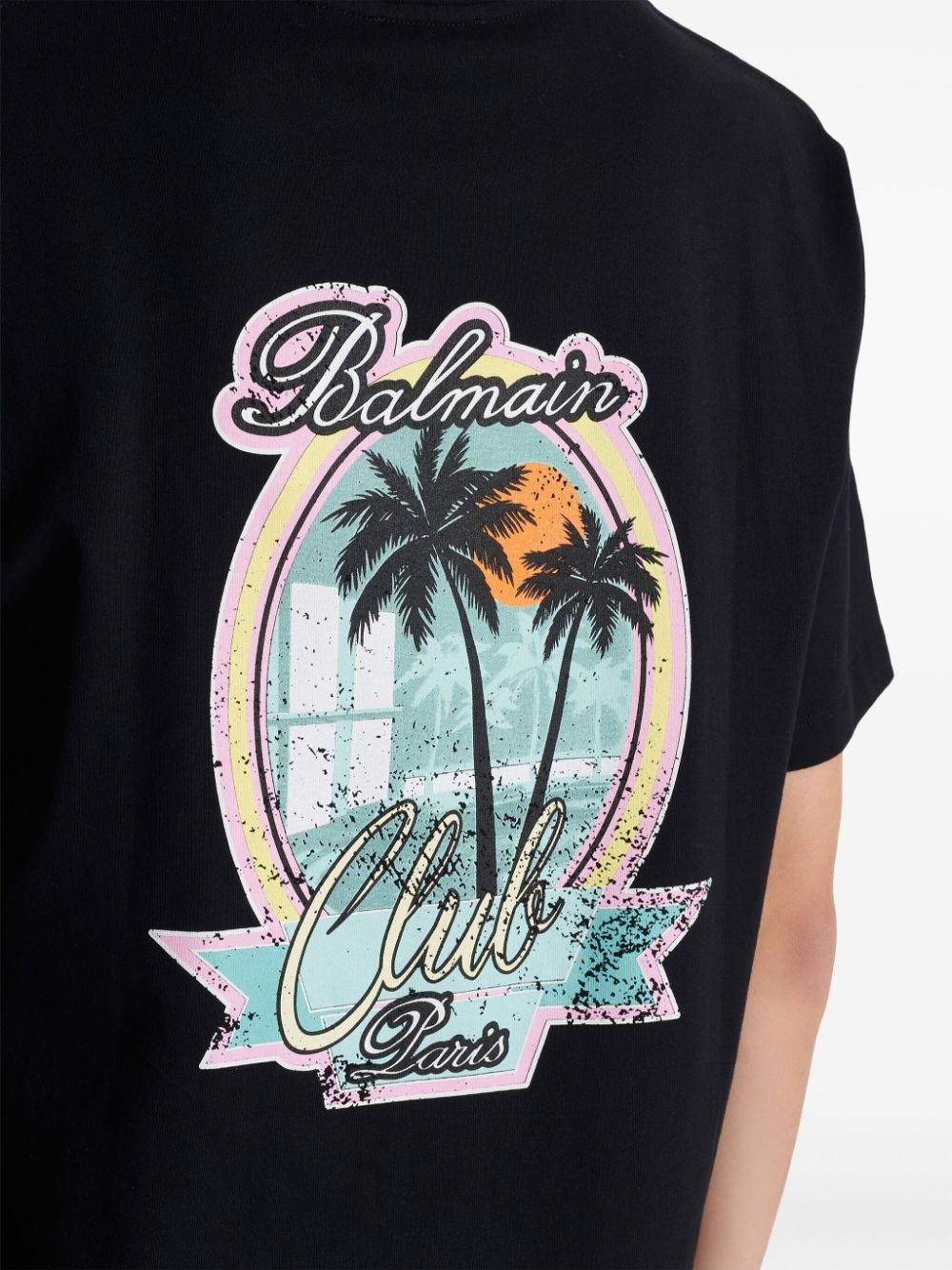 Club-print cotton T-shirt - 7