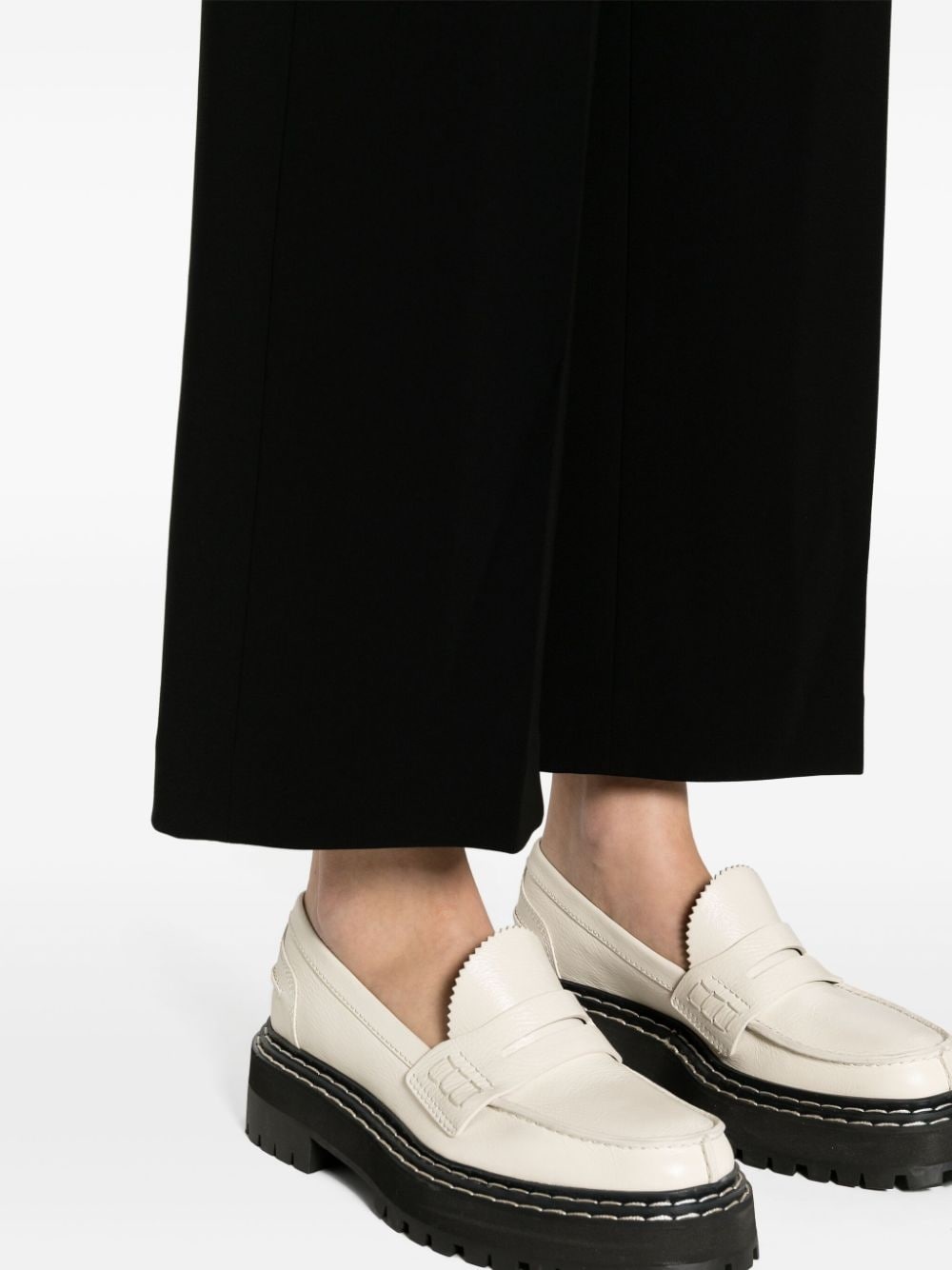 mid-rise wide-leg trousers - 5
