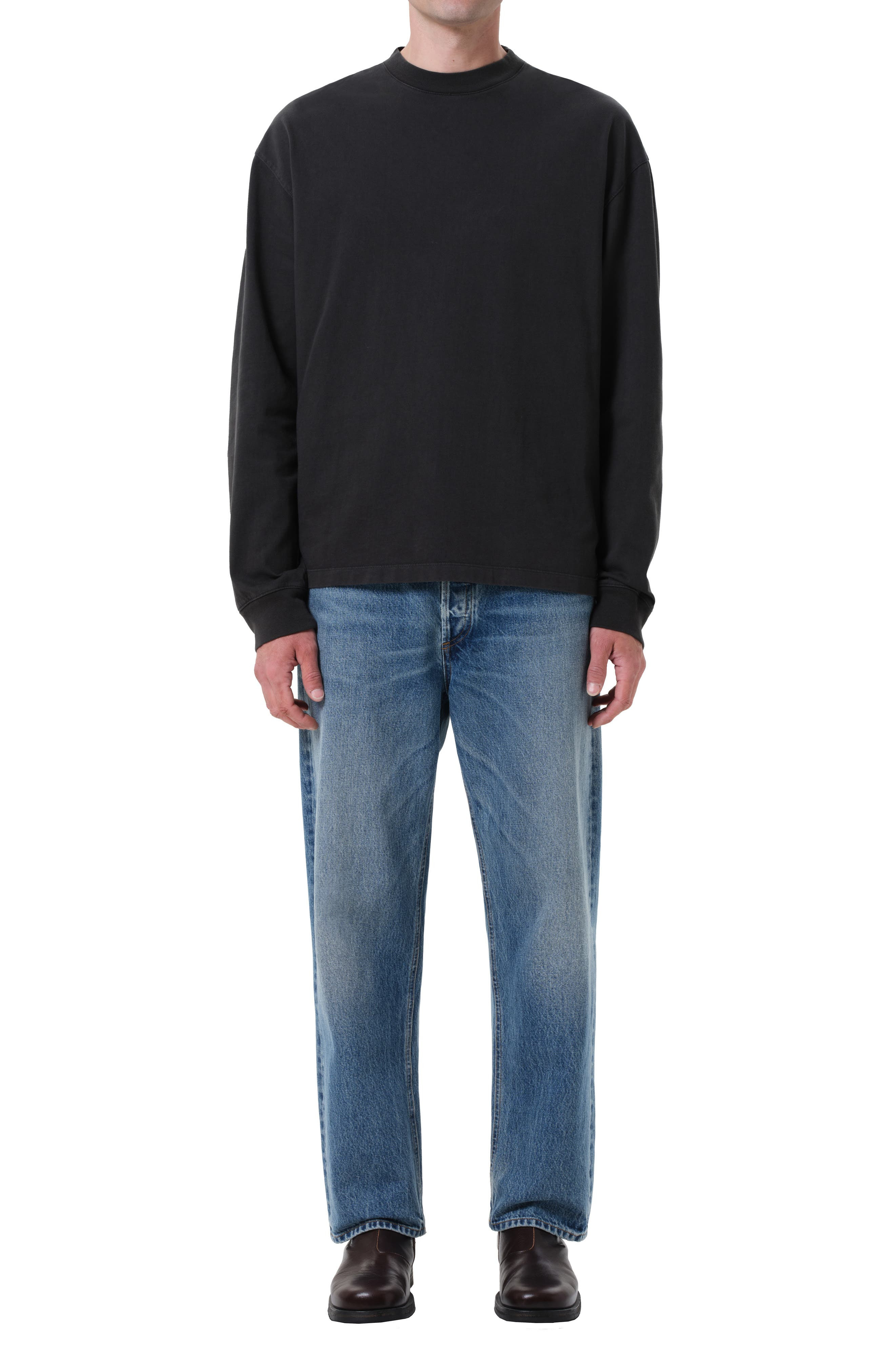 AGOLDE '90s Mid Rise Relaxed Straight Leg Jeans in Friction at Nordstrom - 5