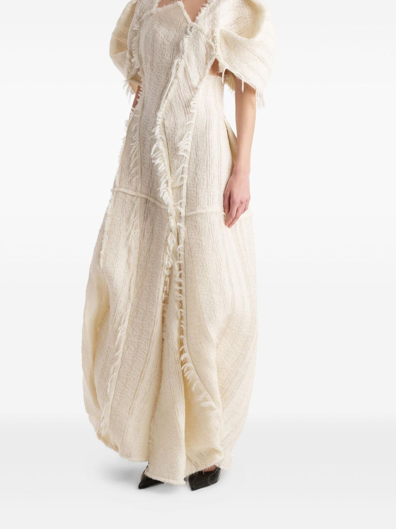 Quintin fringed puff-sleeve maxi dress 4