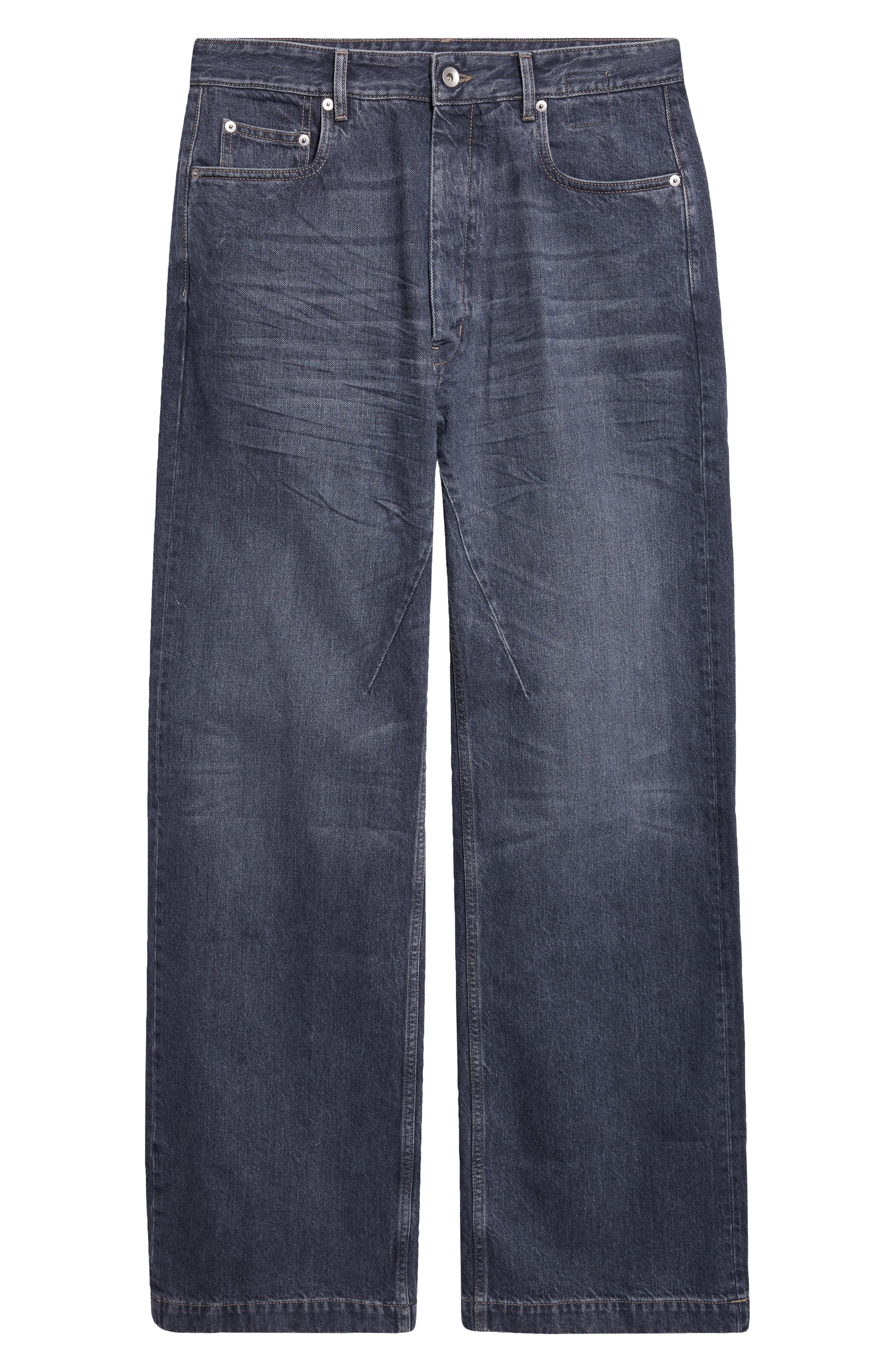 Rick Owens DRKSHDW Geth Wide Leg Jeans in Washed Grey at Nordstrom - 6