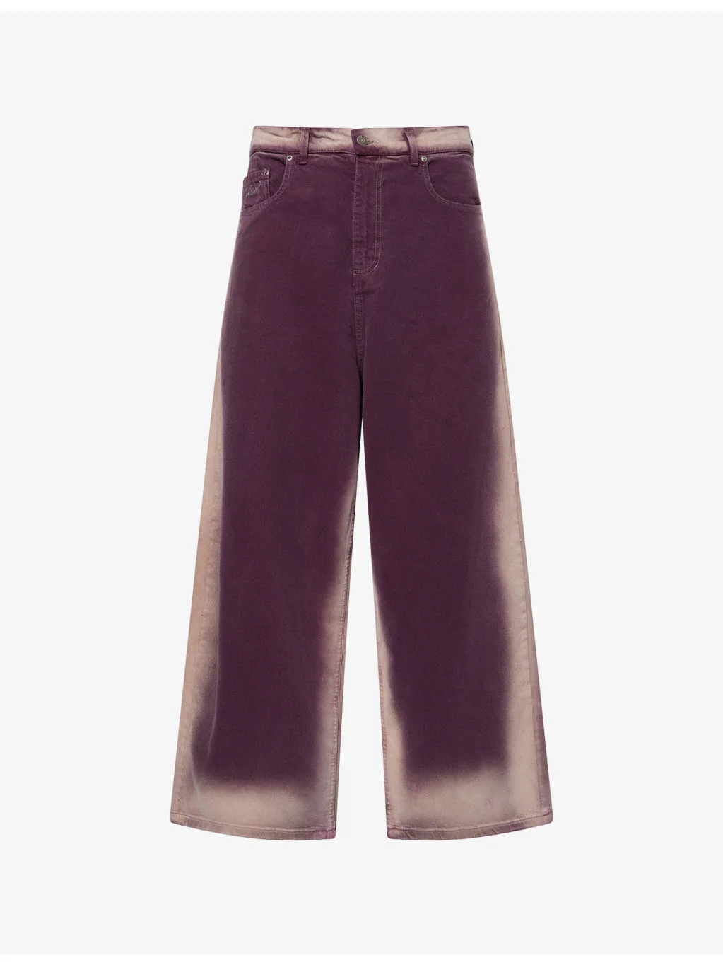 Shadow Wash Baggy Denim Jeans - 1