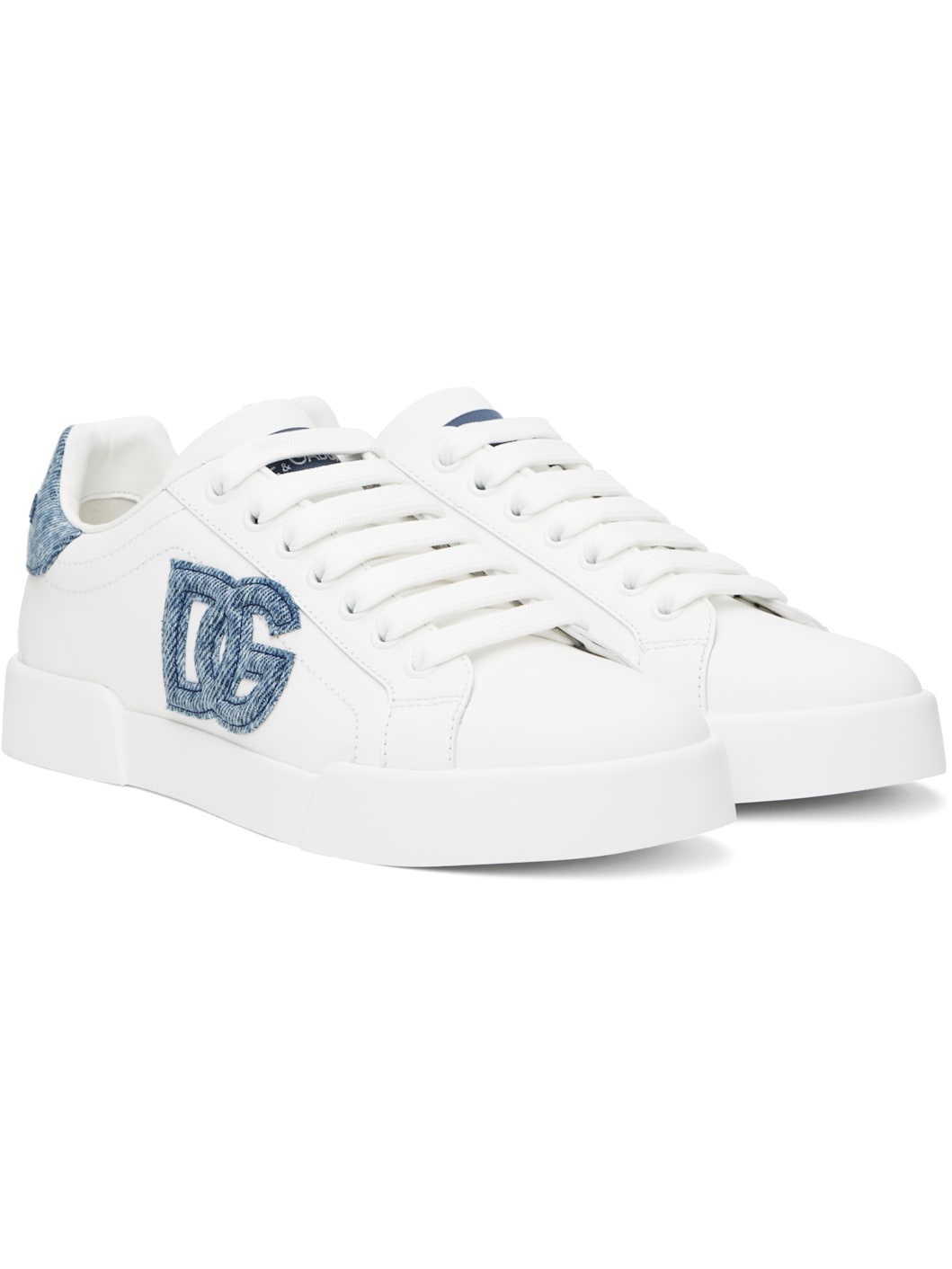 White Calfskin Portofino Light Sneakers - 4