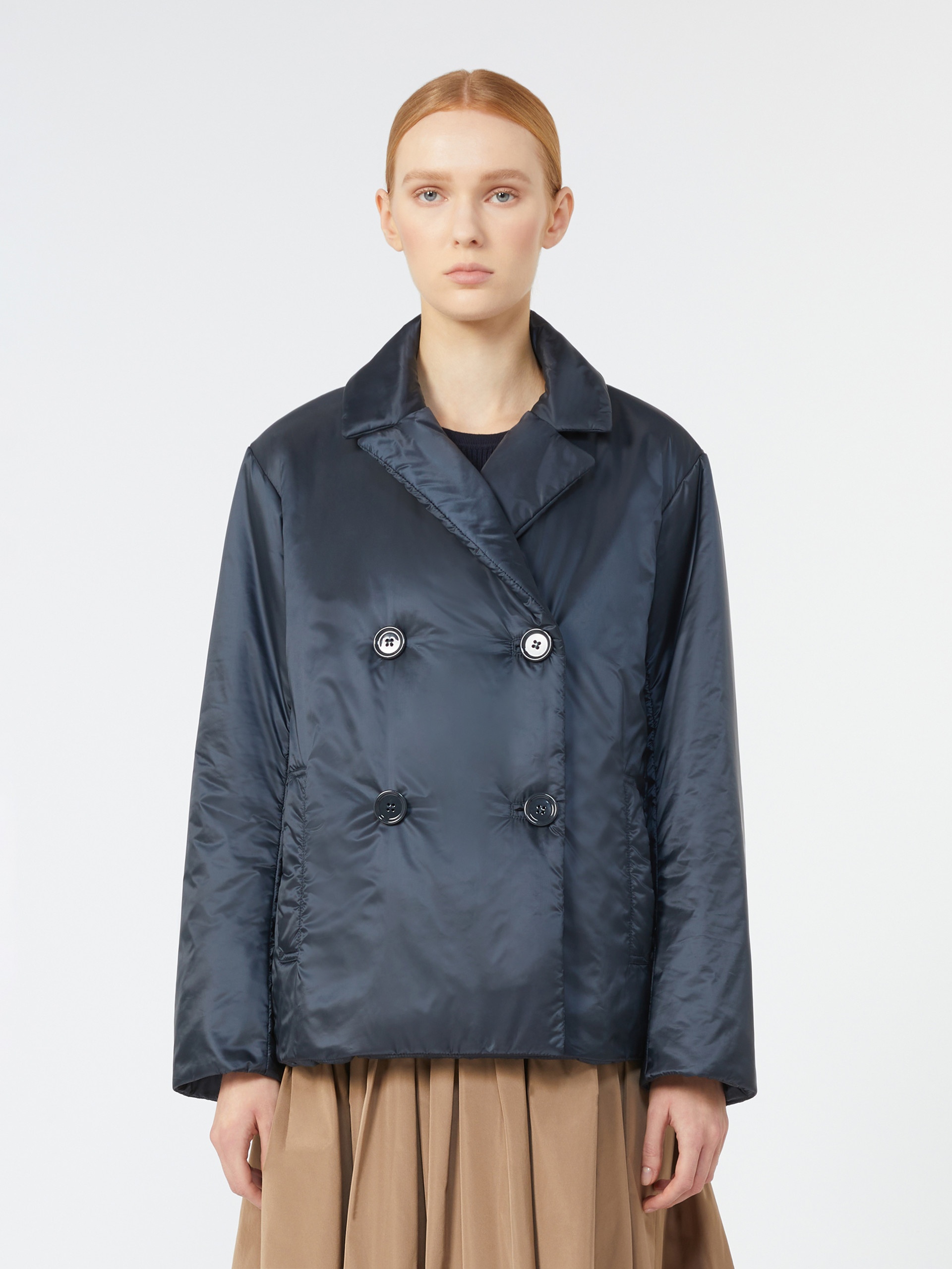 CAMELIA Padded double-breasted jacket in water-repellent canvas - 3