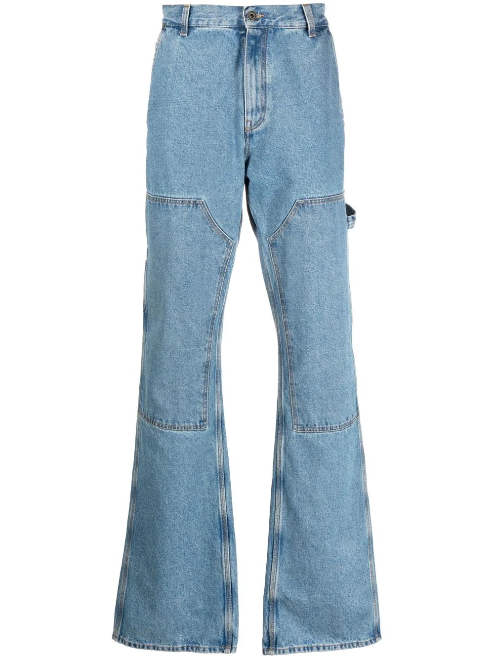 wide-leg panelled jeans - 1