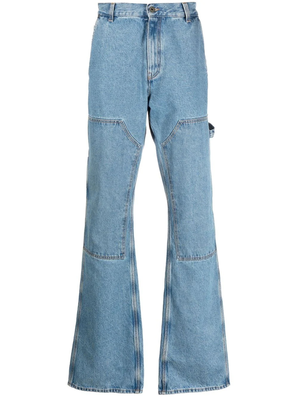 wide-leg panelled jeans - 1