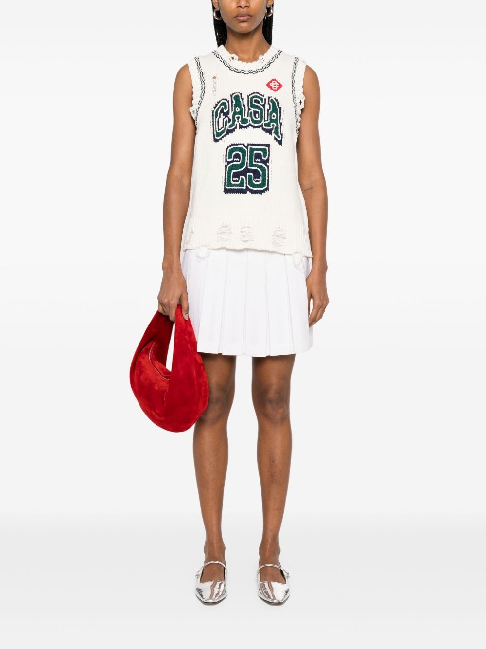 intarsia baseball vest - 2