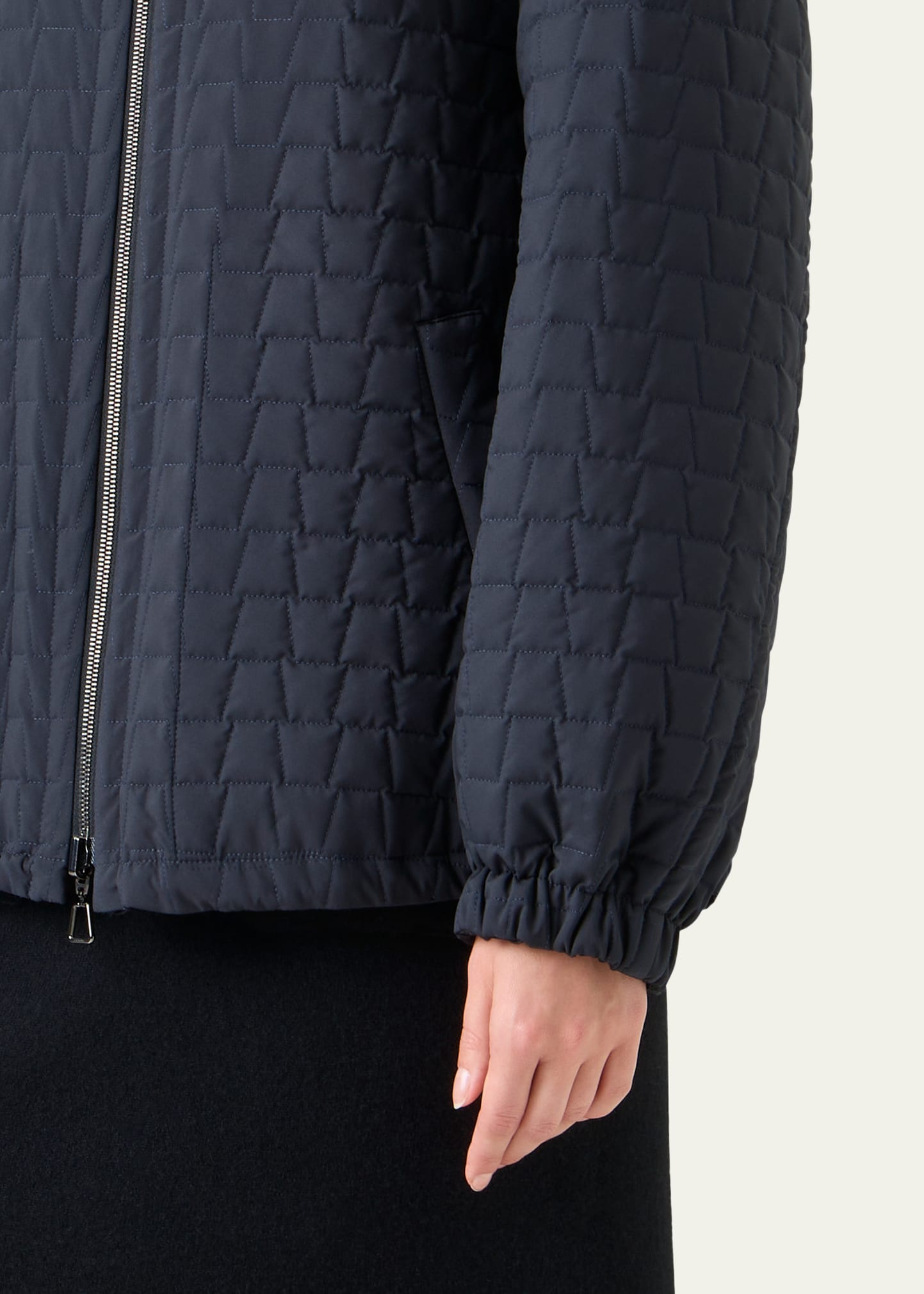 Davis Trapezoid Quilted Techno Taffeta Parka Jacket - 5