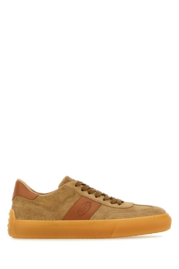 Beige suede sneakers - 1