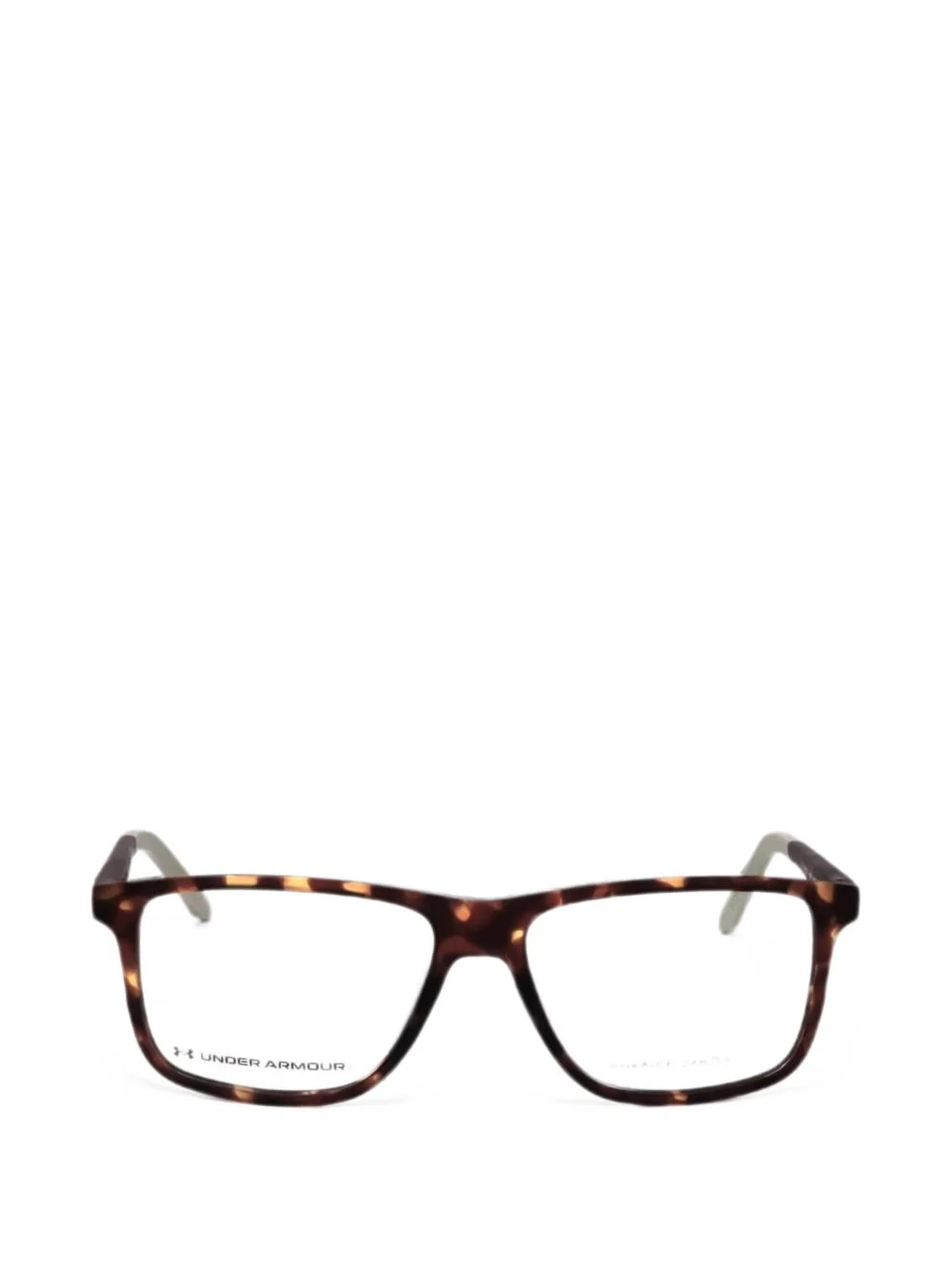 tortoiseshell-effect rectangle-frame glasses - 1