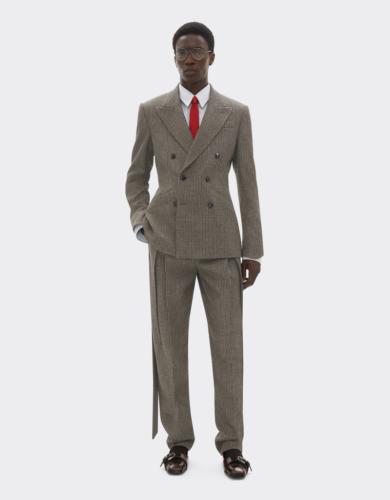 Ferrari Double-breasted blazer in mélange wool outlook