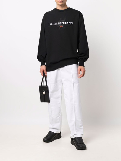 Helmut Lang logo-print crew neck sweatshirt outlook