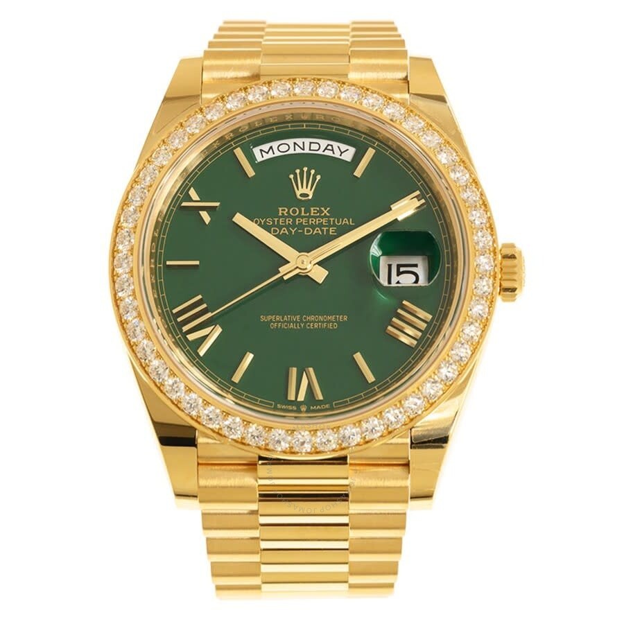 Rolex Day-Date 40 Automatic Green Dial Men's 18kt Yellow Gold President Watch M228348rbr-0040 - 3