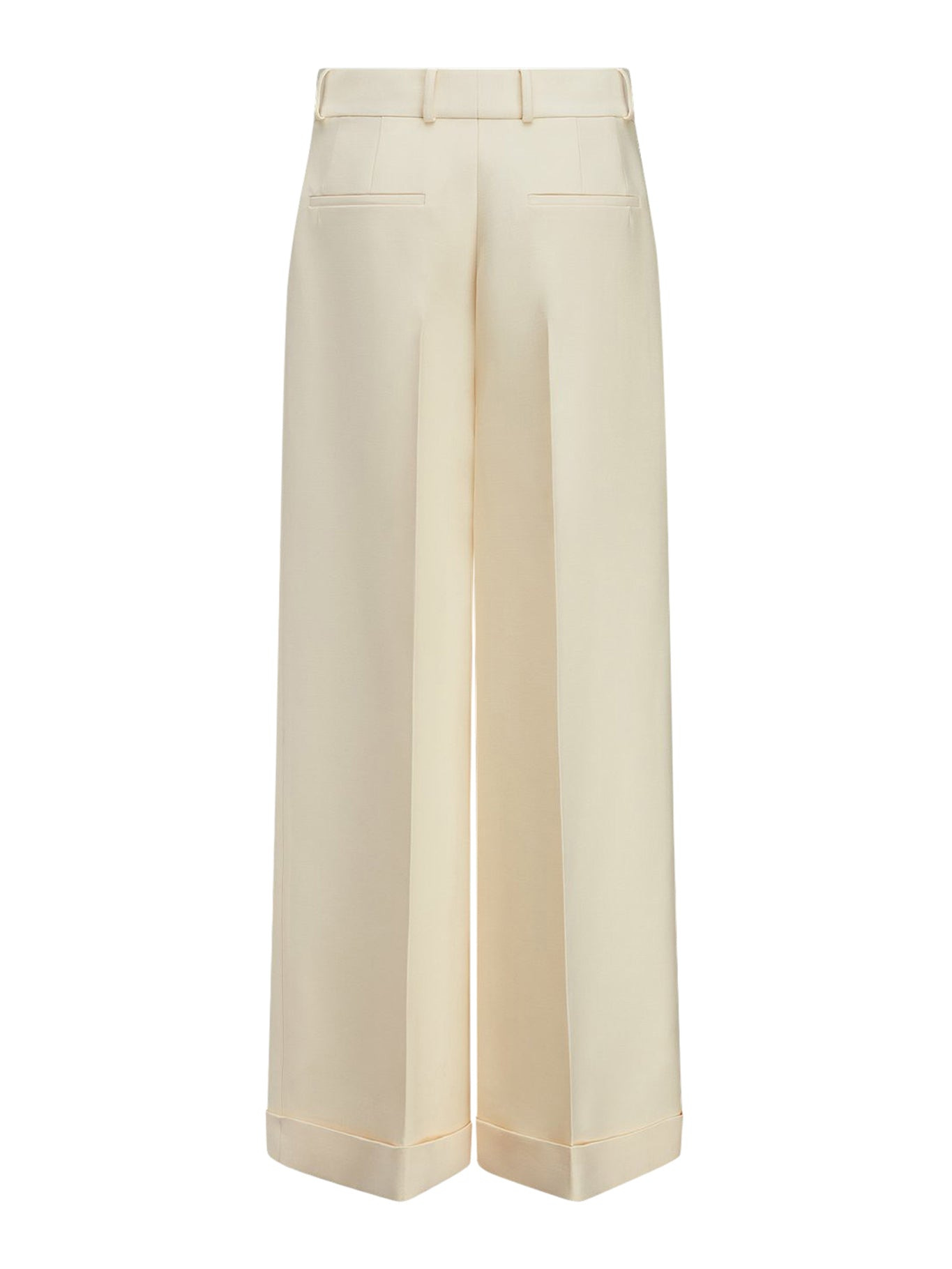 FLARED WOOL AND SILK TROUSERS - 1