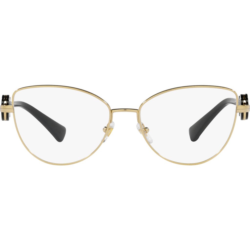 Versace 55mm Cat Eye Optical Glasses in Gold at Nordstrom - 1